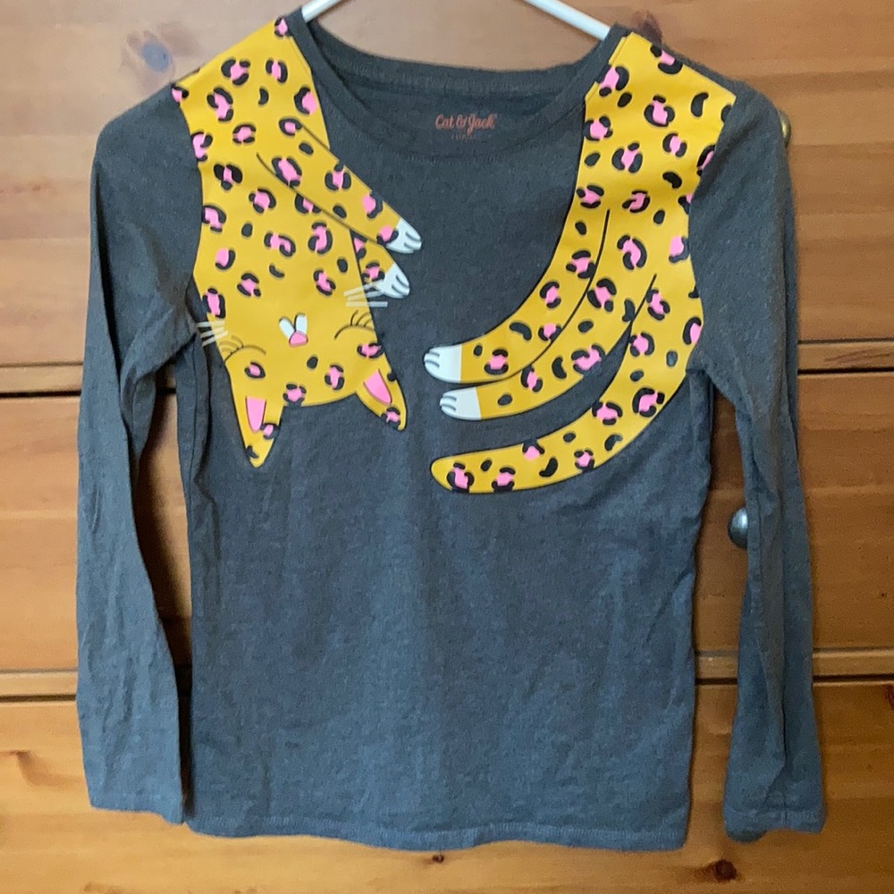 2 for $8 Long sleeve tee shirt with cat graphic